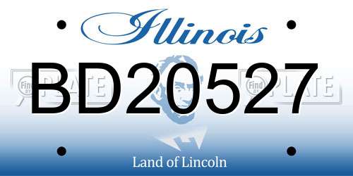 BD20527 Illinois License Plate