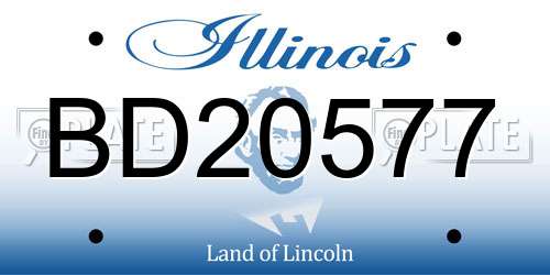 BD20577 Illinois License Plate