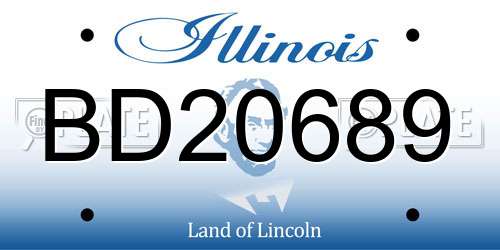 BD20689 Illinois License Plate