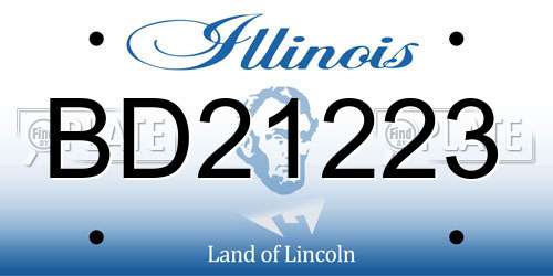 BD21223 Illinois License Plate