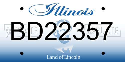 BD22357 Illinois License Plate