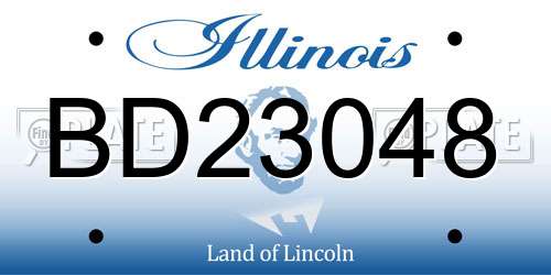 BD23048 Illinois License Plate