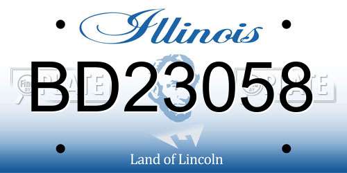 BD23058 Illinois License Plate