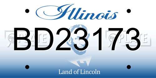 BD23173 Illinois License Plate