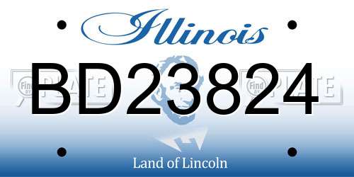 BD23824 Illinois License Plate