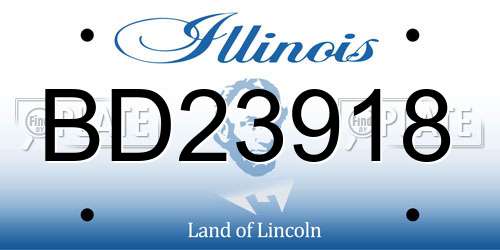 BD23918 Illinois License Plate