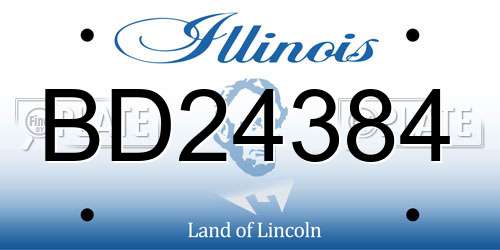 BD24384 Illinois License Plate
