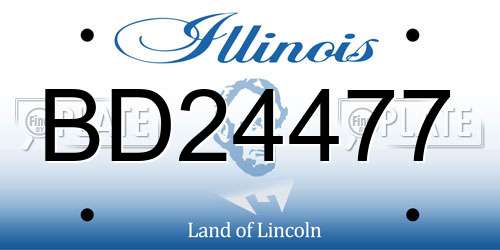 BD24477 Illinois License Plate