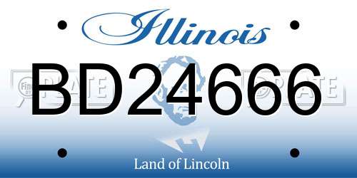 BD24666 Illinois License Plate