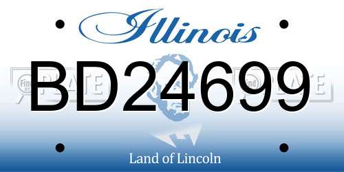 BD24699 Illinois License Plate
