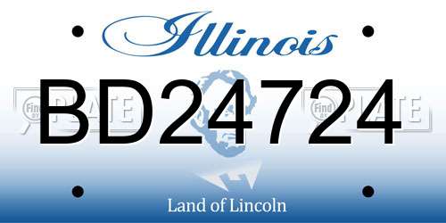 BD24724 Illinois License Plate