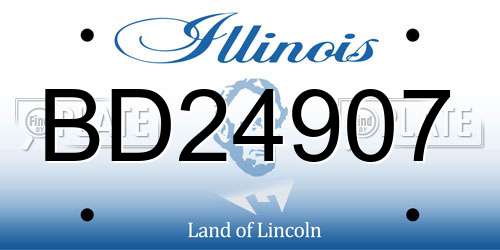 BD24907 Illinois License Plate