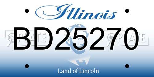 BD25270 Illinois License Plate