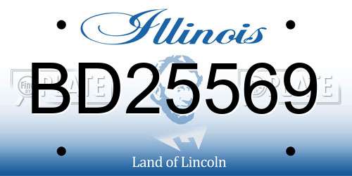 BD25569 Illinois License Plate