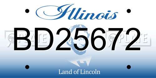 BD25672 Illinois License Plate