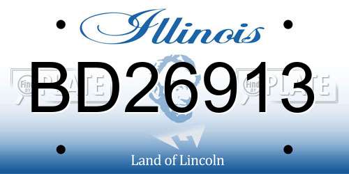 BD26913 Illinois License Plate
