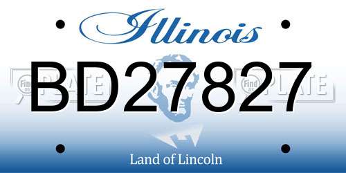 BD27827 Illinois License Plate