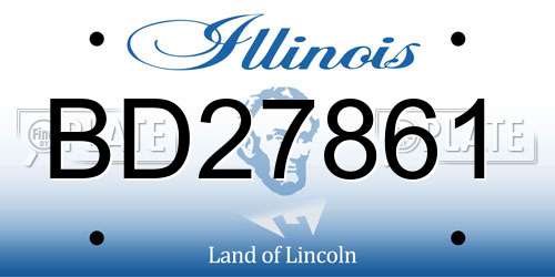 BD27861 Illinois License Plate