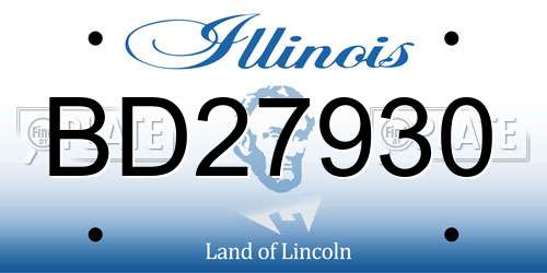 BD27930 Illinois License Plate