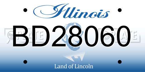 BD28060 Illinois License Plate