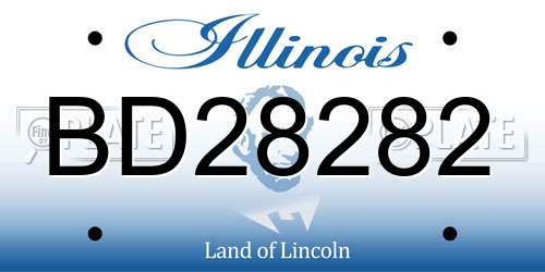 BD28282 Illinois License Plate
