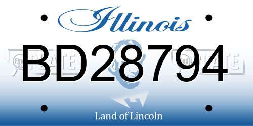 BD28794 Illinois License Plate