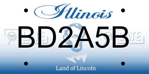 BD2A5B Illinois License Plate