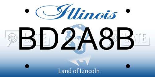 BD2A8B Illinois License Plate