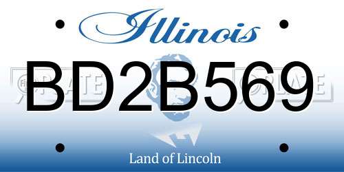BD2B569 Illinois License Plate