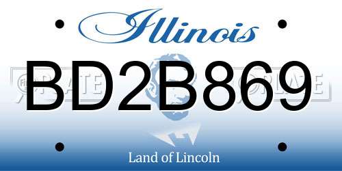 BD2B869 Illinois License Plate