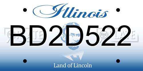 BD2D522 Illinois License Plate