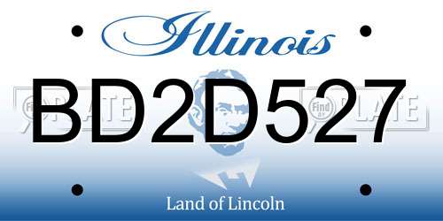 BD2D527 Illinois License Plate