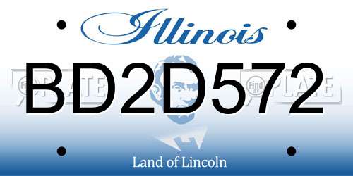 BD2D572 Illinois License Plate