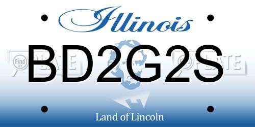 BD2G2S Illinois License Plate
