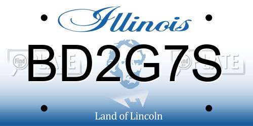 BD2G7S Illinois License Plate