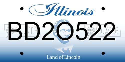 BD2O522 Illinois License Plate