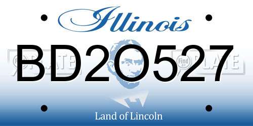 BD2O527 Illinois License Plate