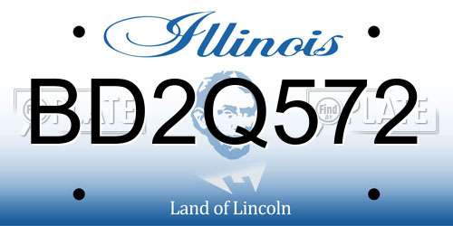 BD2Q572 Illinois License Plate