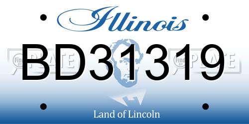 BD31319 Illinois License Plate