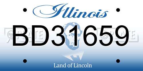 BD31659 Illinois License Plate