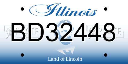 BD32448 Illinois License Plate