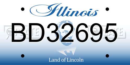 BD32695 Illinois License Plate