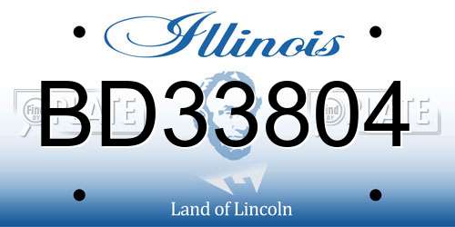 BD33804 Illinois License Plate