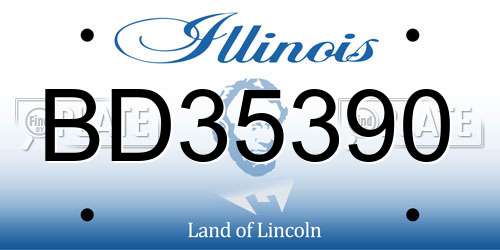 BD35390 Illinois License Plate