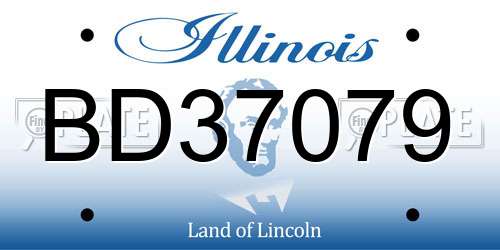 BD37079 Illinois License Plate