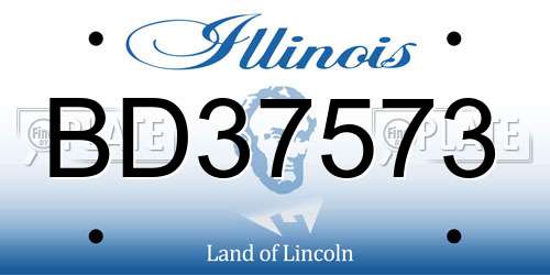 BD37573 Illinois License Plate