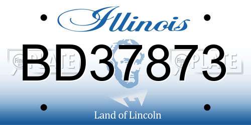 BD37873 Illinois License Plate