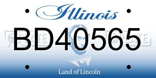 BD40565 Illinois License Plate