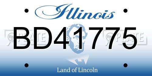 BD41775 Illinois License Plate