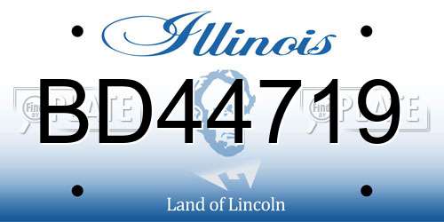 BD44719 Illinois License Plate